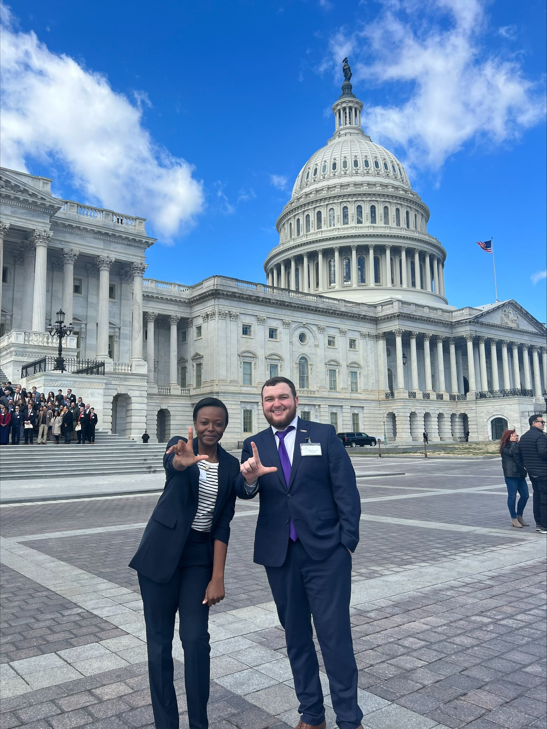 Patrick and Muhammad in front of US capitol