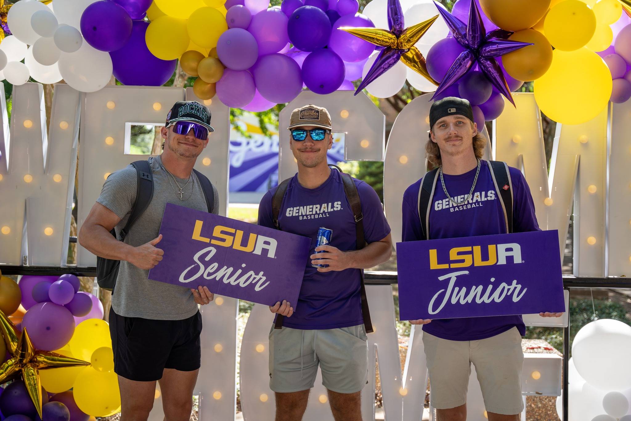 LSUA students pose for a photo