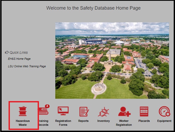 Main Page for Hazardous Waste