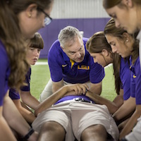 Athletic training demonstration.