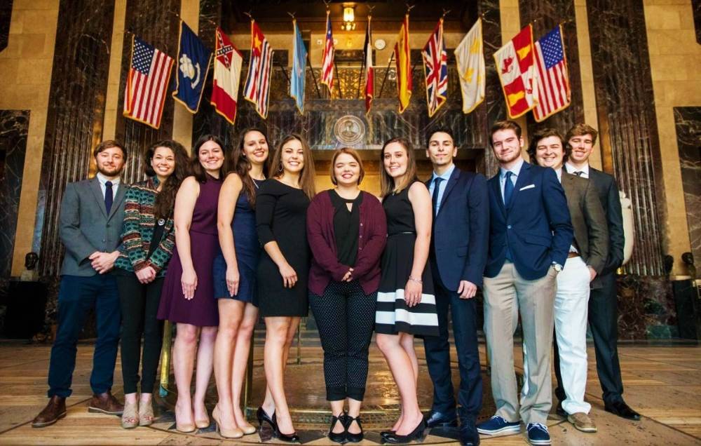 Students from the Louisiana Statehouse Bureau in the Louisiana State Capitol