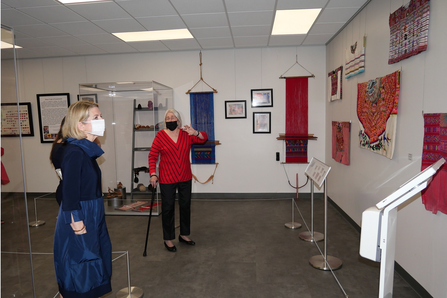 Curator speaking about exhibition to guests